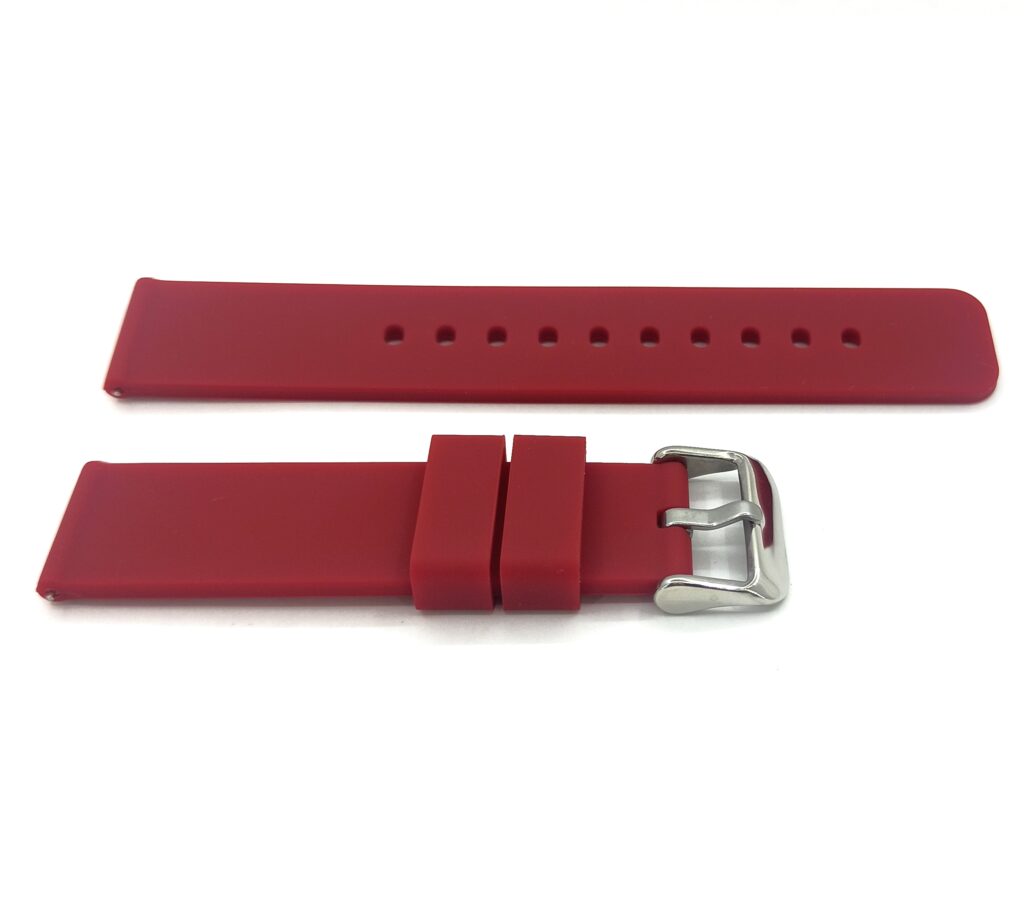 Invella Mm Silicon Watch Strap With Quick Release Pins Dark Red