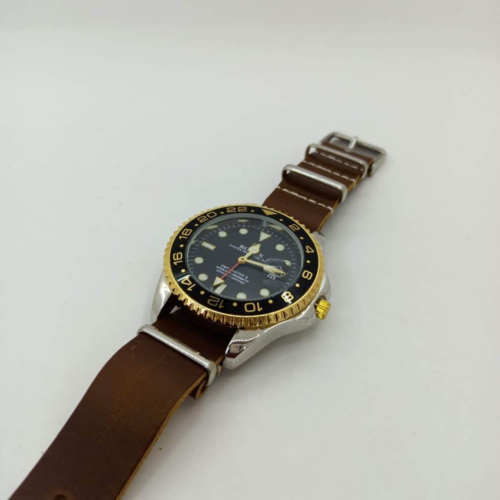 Invella 22mm Leather NATO Watch Strap Brown Invella