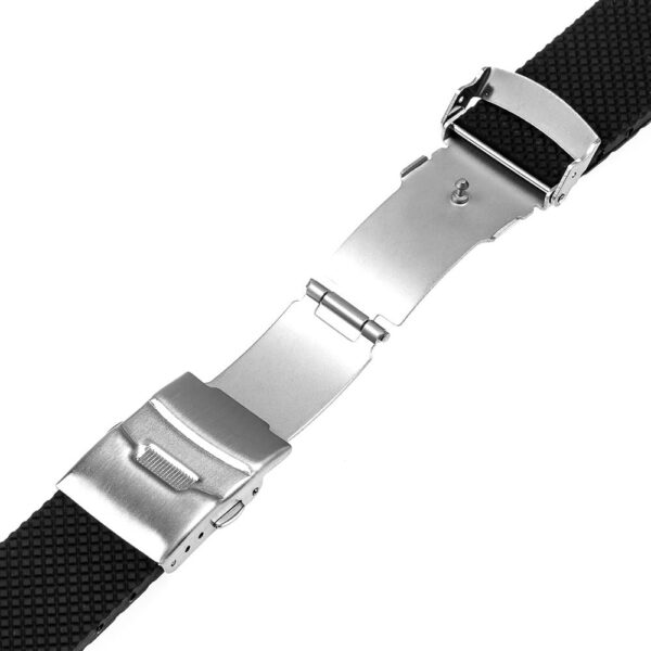 silicon watch strap with deployment buckle