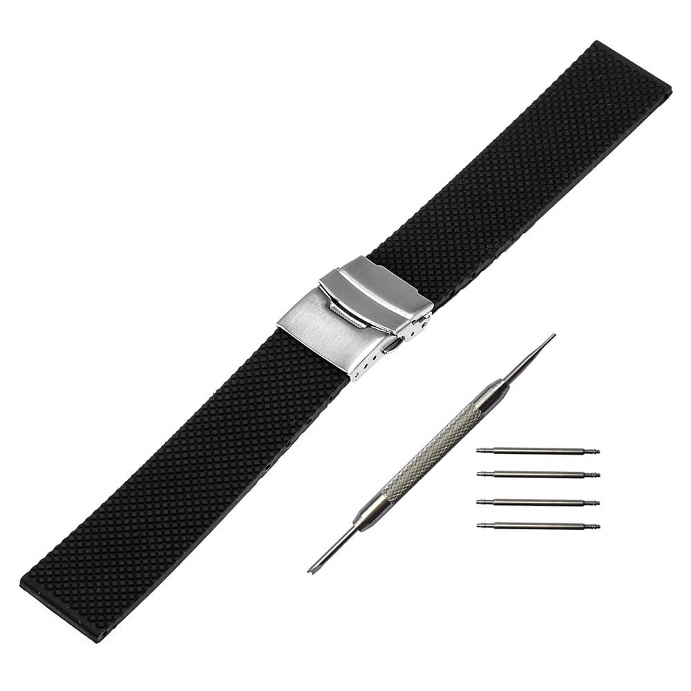 invella 22mm Silicon Strap for Smartwatches (Mesh Black) | invella