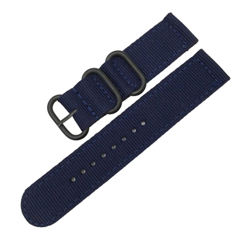 invella 22mm Nylon NATO Strap with Quick Release Pins (Navy Blue) - invella