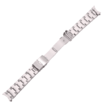 curved bracelet silver watch strap