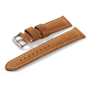 invella 20mm Premium Leather Watch Strap (Brown)