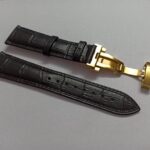 calf black golden strap