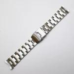 curved bracelet silver watch strap