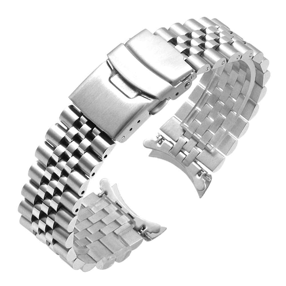 invella 22mm Jubilee Style Curved Bracelet Watch Strap invella