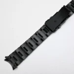 curved bracelet watch strap black 1