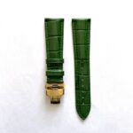 Green gold leather watch strap 5