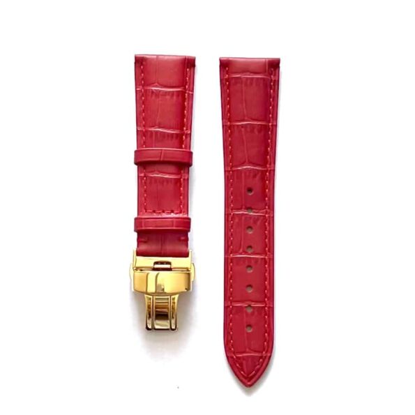 invella 22mm Premium Leather Watch Strap (Red)