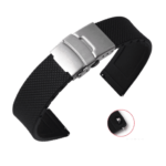 silicon watch strap with deployment clasp