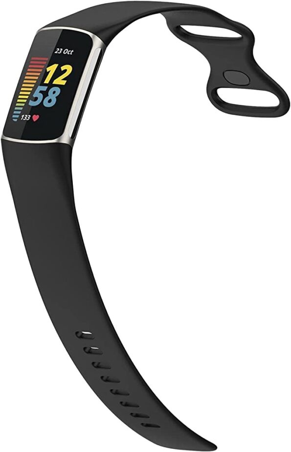 fitbit charge 5 silicon strap black