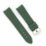 curved end watch strap green