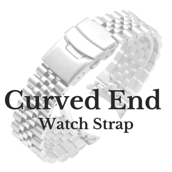 curved end watch strap