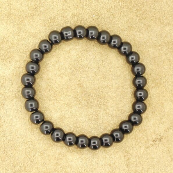 black beads bracelet unisex