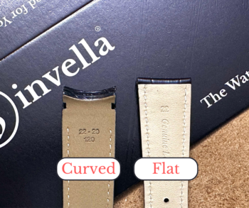 flat end vs. curved end watch strap