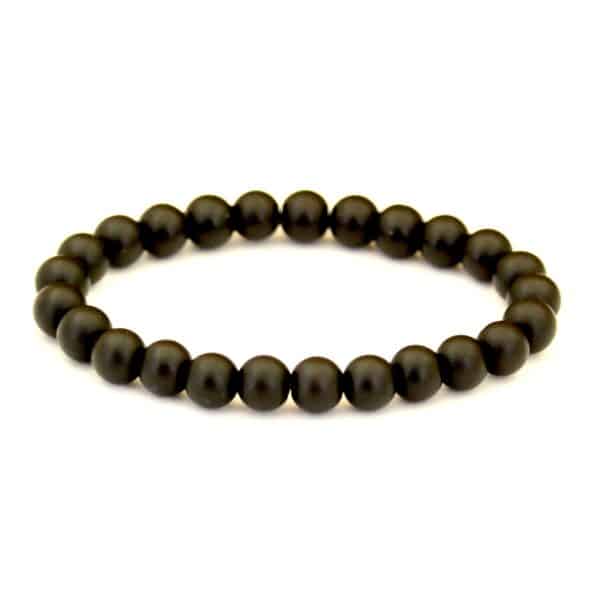 matt black beads bracelet