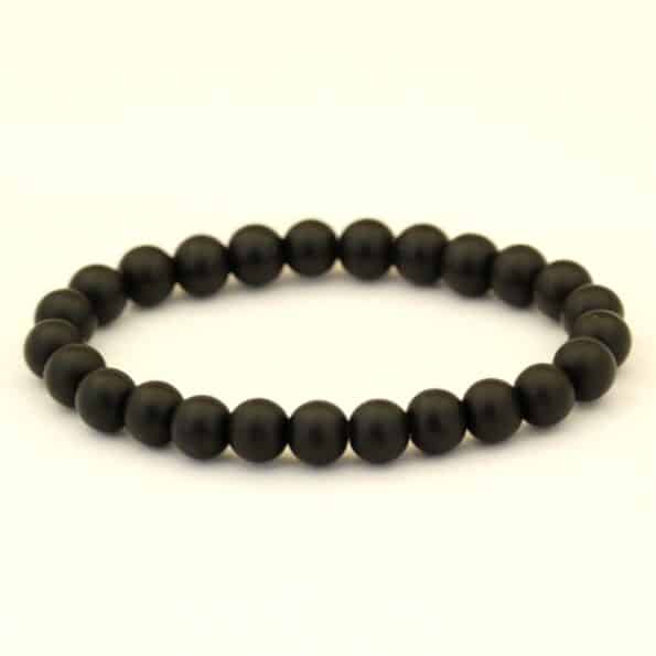 matt black pearl bracelet