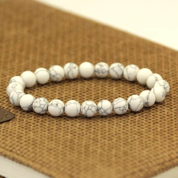 White Pearl Bracelet with texture