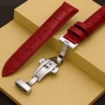 invella 20mm Premium Leather Watch Strap (Red)