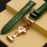 invella 22mm Premium Leather Watch Strap (Green)