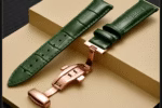 invella 20mm Premium Leather Watch Strap (Green)
