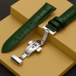 invella 20mm Premium Leather Watch Strap (Green)